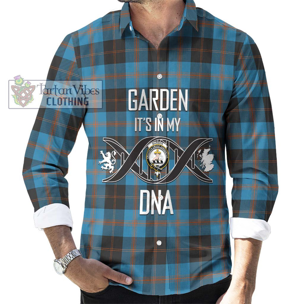 Garden (Gardyne) Tartan Long Sleeve Button Shirt with Family Crest DNA In Me Style Men's Shirt S - Tartanvibesclothing Shop