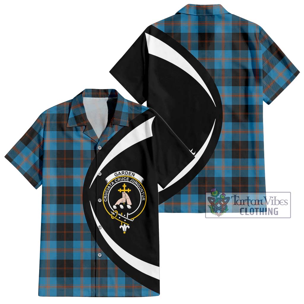 Garden (Gardyne) Tartan Short Sleeve Button Up with Family Crest Circle Style Kid - Tartan Vibes Clothing