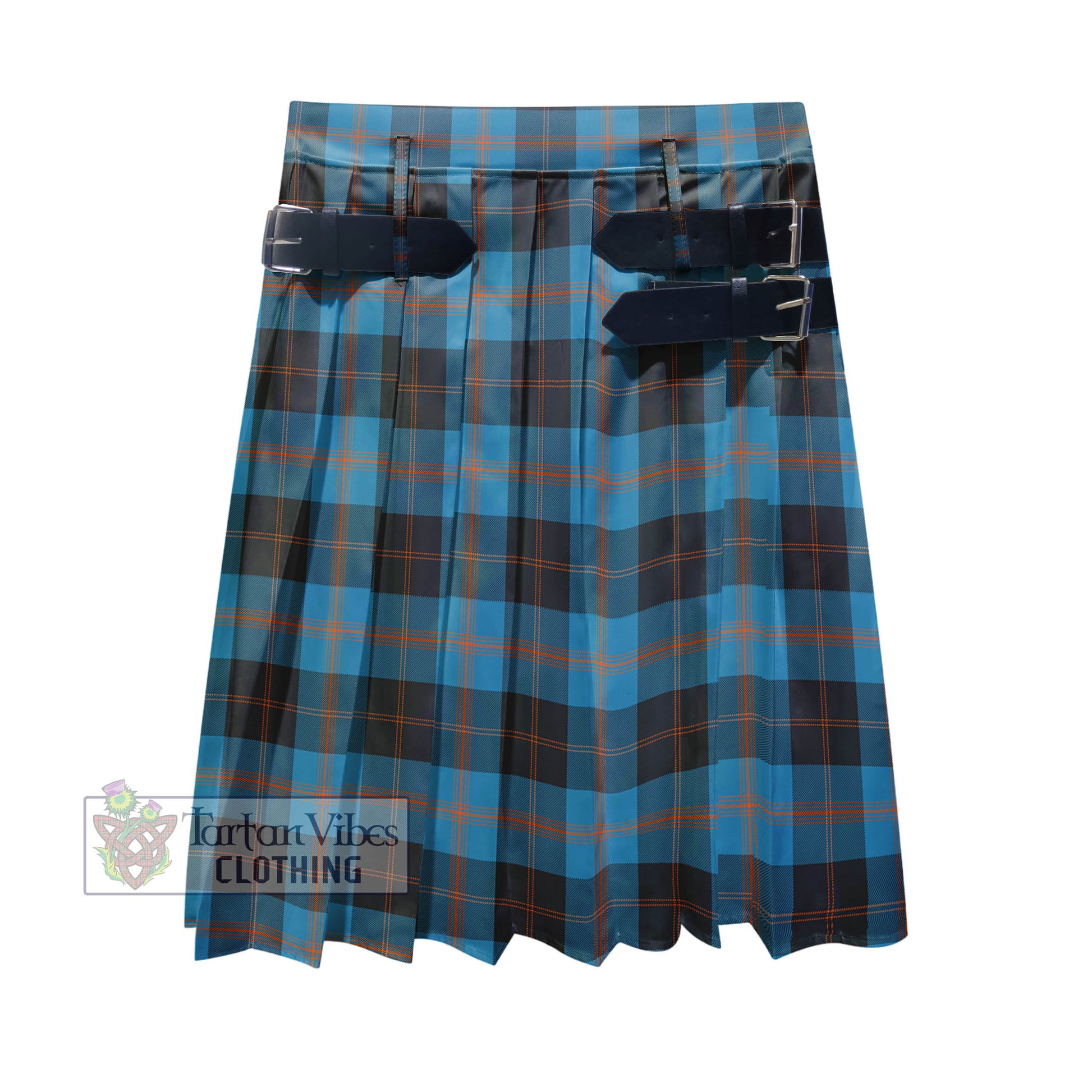 Tartan Vibes Clothing Garden Tartan Men's Pleated Skirt - Fashion Casual Retro Scottish Style