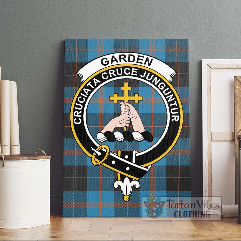 Tartan Vibes Clothing Garden Tartan Canvas Print Wall Art with Family Crest