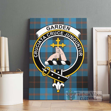 Garden (Gardyne) Tartan Canvas Print Wall Art with Family Crest