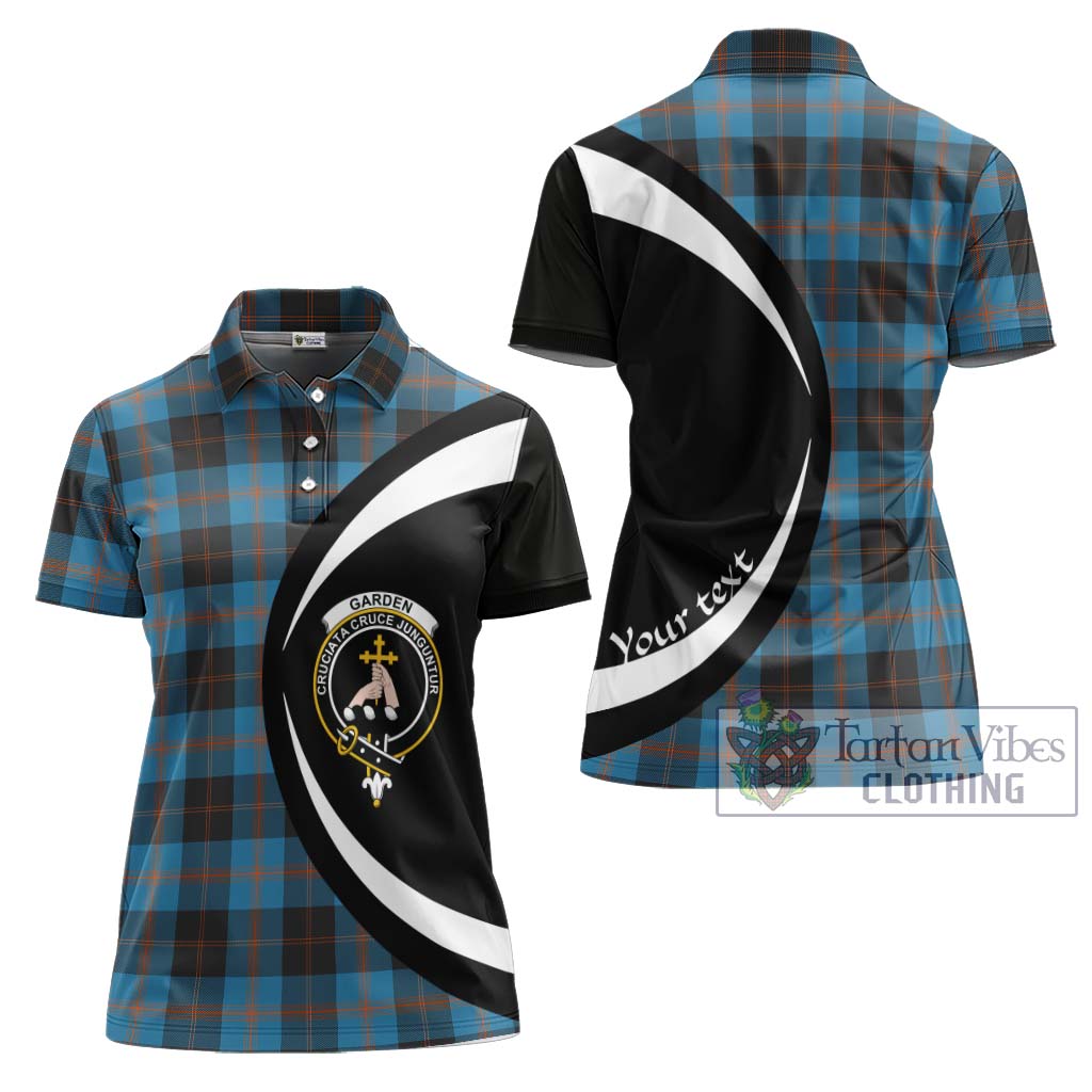 Tartan Vibes Clothing Garden Tartan Women's Polo Shirt with Family Crest Circle Style