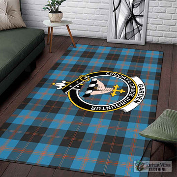 Garden (Gardyne) Tartan Area Rug with Family Crest