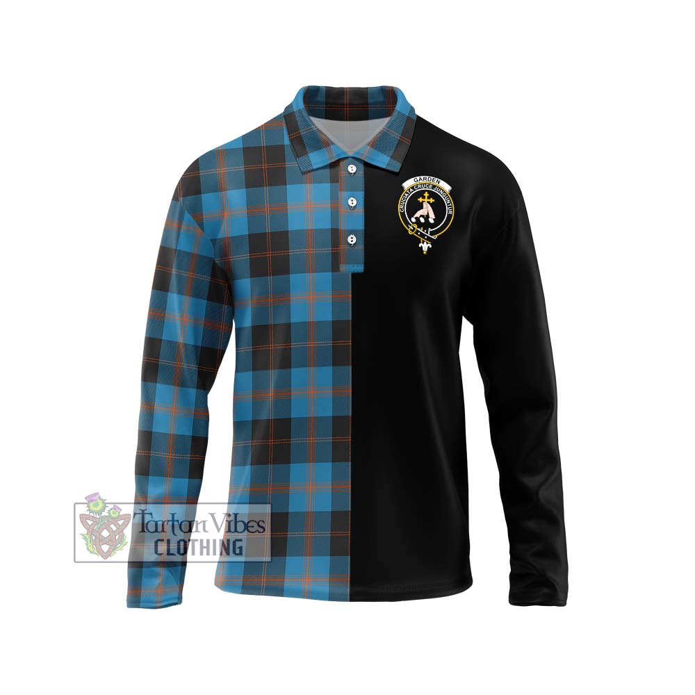 Garden (Gardyne) Tartan Long Sleeve Polo Shirt with Family Crest and Half Of Me Style Unisex - Tartanvibesclothing Shop