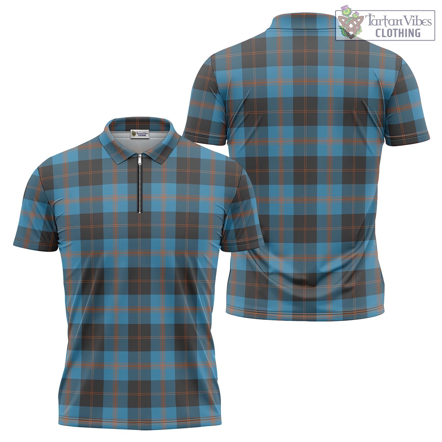 Tartan Vibes Clothing Garden Tartan Zipper Polo Shirt