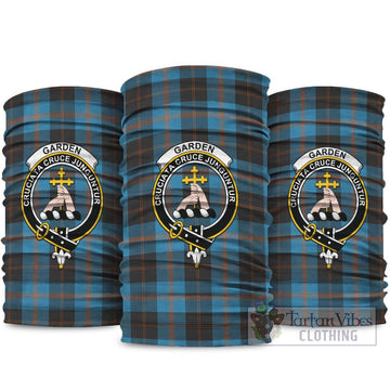 Garden (Gardyne) Tartan Neck Gaiters, Tartan Bandanas, Tartan Head Band with Family Crest