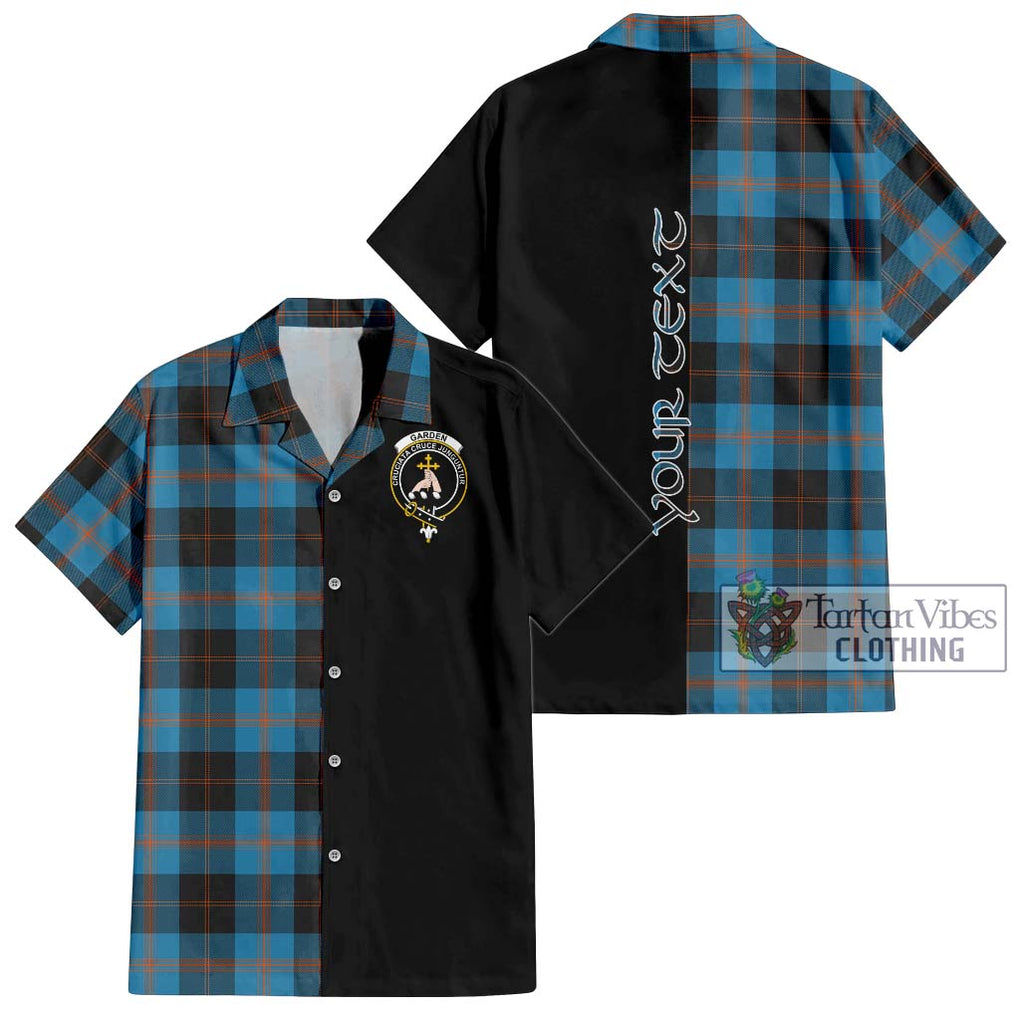 Garden (Gardyne) Tartan Short Sleeve Button Shirt with Family Crest and Half Of Me Style Kid - Tartanvibesclothing Shop