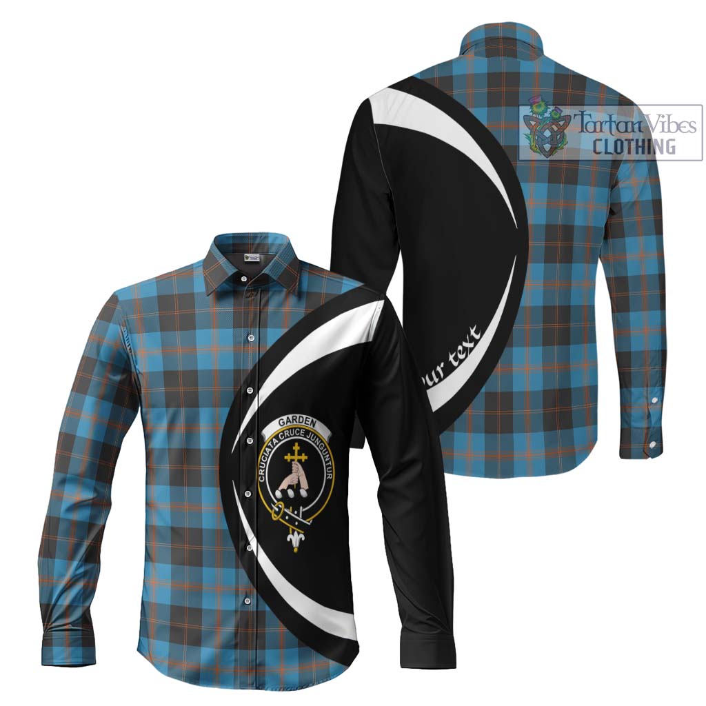 Garden (Gardyne) Tartan Long Sleeve Button Up with Family Crest Circle Style Men's Shirt S - Tartan Vibes Clothing