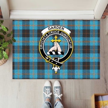 Garden Tartan Door Mat with Family Crest