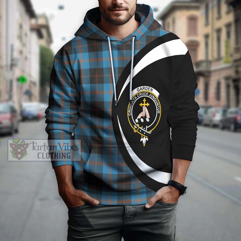 Tartan Vibes Clothing Garden Tartan Hoodie with Family Crest Circle Style