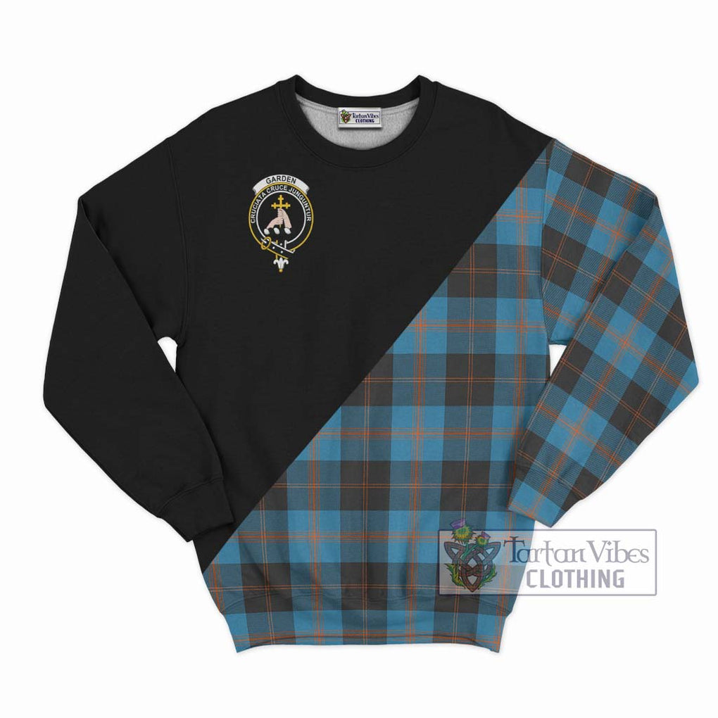 Garden (Gardyne) Tartan Sweatshirt with Family Crest and Military Logo Style - Tartanvibesclothing Shop