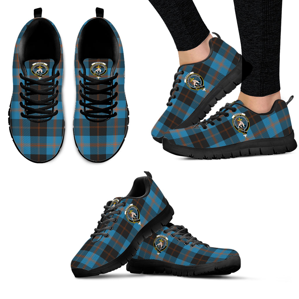 Garden (Gardyne) Tartan Sneakers with Family Crest - Tartan Vibes Clothing