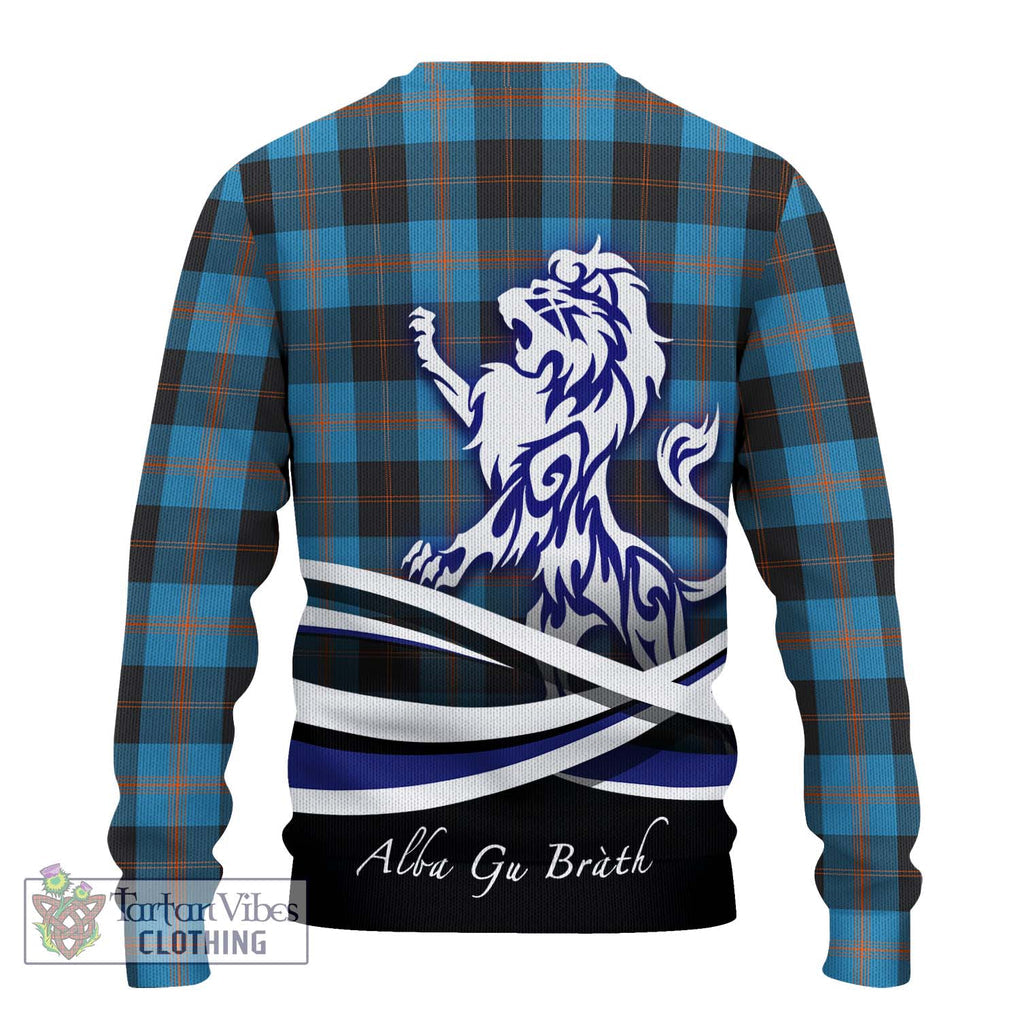 Garden (Gardyne) Tartan Knitted Sweater with Alba Gu Brath Regal Lion Emblem - Tartanvibesclothing Shop