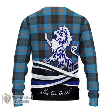 Garden (Gardyne) Tartan Ugly Sweater with Alba Gu Brath Regal Lion Emblem