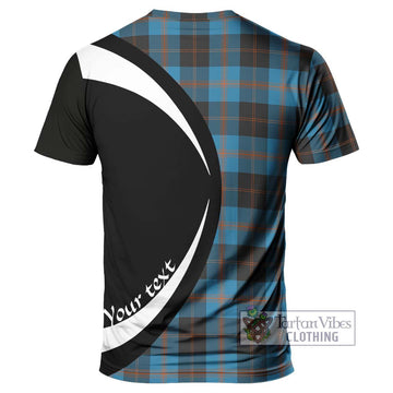 Garden (Gardyne) Tartan T-Shirt with Family Crest Circle Style