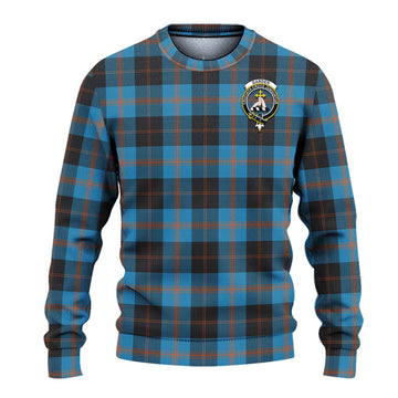 Garden Tartan Knitted Sweater with Family Crest