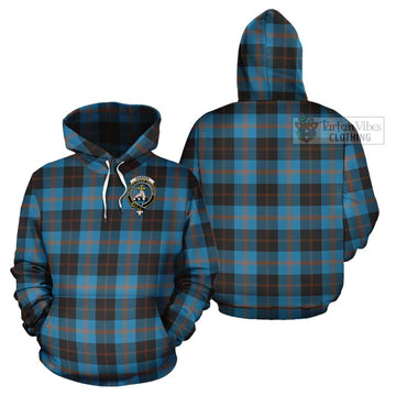 Garden (Gardyne) Tartan Cotton Hoodie with Family Crest