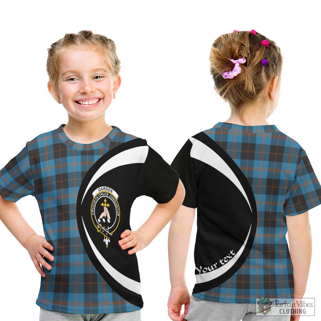 Garden (Gardyne) Tartan Kid T-Shirt with Family Crest Circle Style - Tartan Vibes Clothing