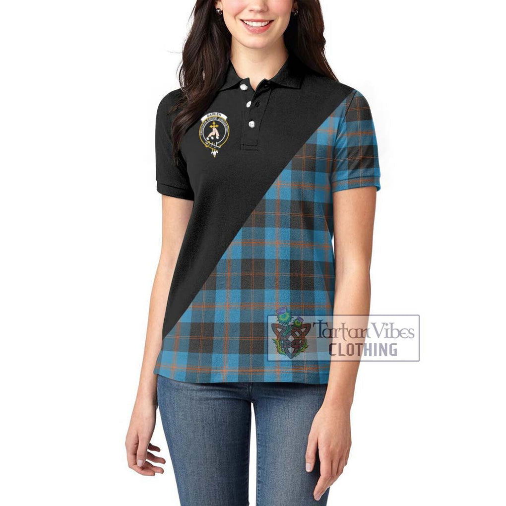 Garden (Gardyne) Tartan Women's Polo Shirt with Family Crest and Military Logo Style - Tartanvibesclothing Shop