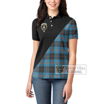 Garden (Gardyne) Tartan Women's Polo Shirt with Family Crest and Military Logo Style