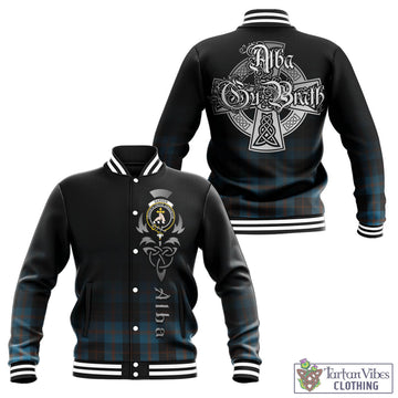 Garden (Gardyne) Tartan Baseball Jacket Featuring Alba Gu Brath Family Crest Celtic Inspired