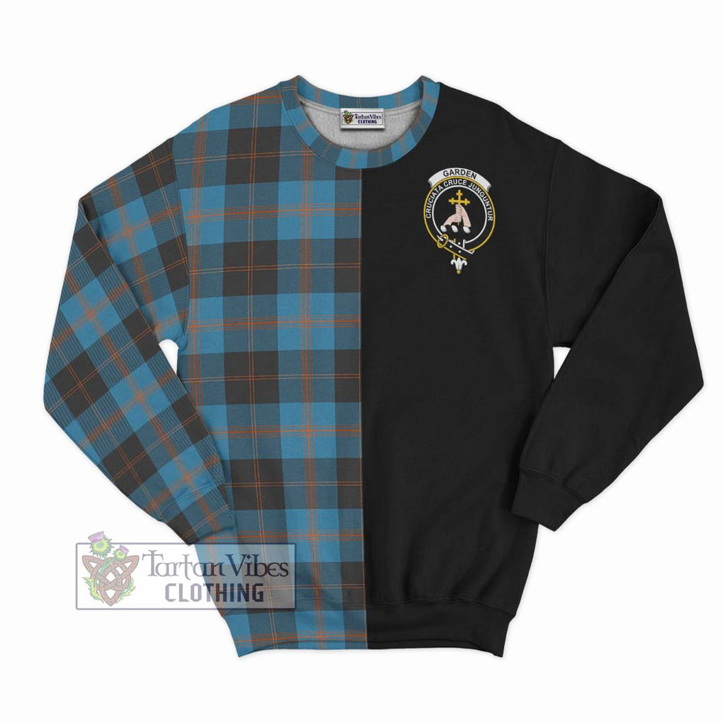 Garden (Gardyne) Tartan Sweatshirt with Family Crest and Half Of Me Style - Tartanvibesclothing Shop