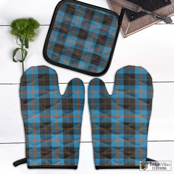 Garden (Gardyne) Tartan Combo Oven Mitt & Pot-Holder Black - Tartan Vibes Clothing