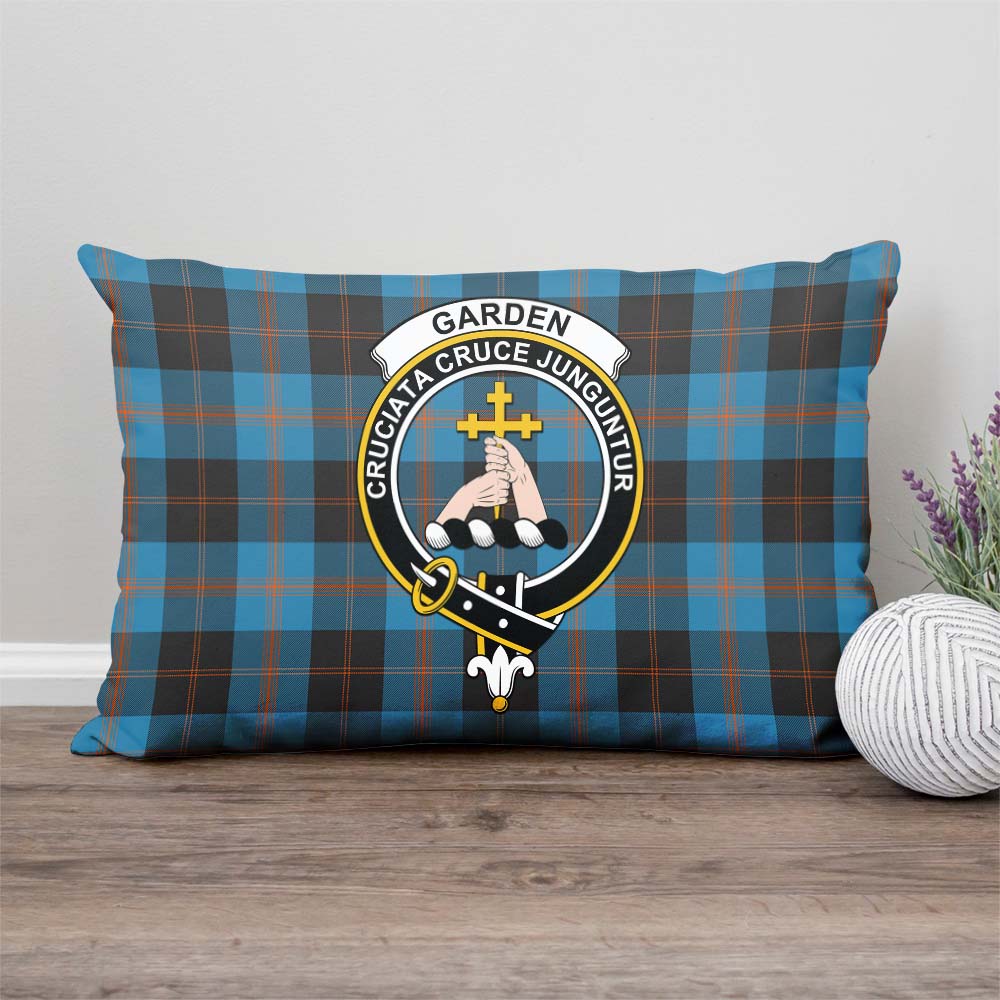 Garden Tartan Pillow Cover with Family Crest Rectangle Pillow Cover - Tartanvibesclothing