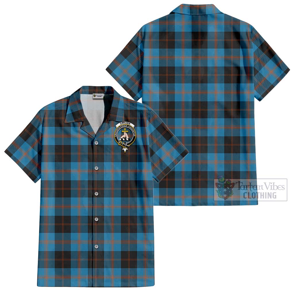 Tartan Vibes Clothing Garden Tartan Cotton Hawaiian Shirt with Family Crest