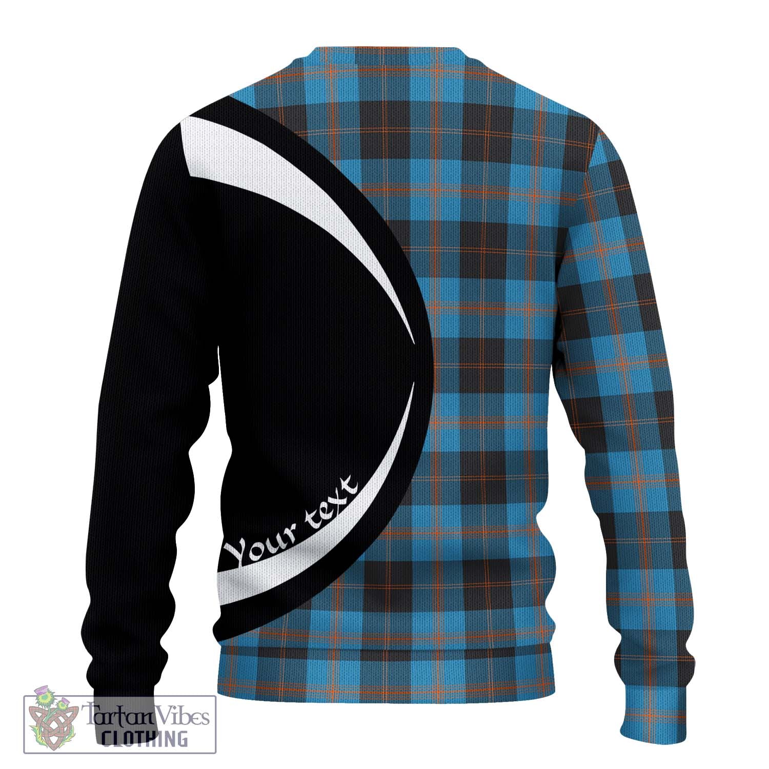 Tartan Vibes Clothing Garden Tartan Knitted Sweater with Family Crest Circle Style