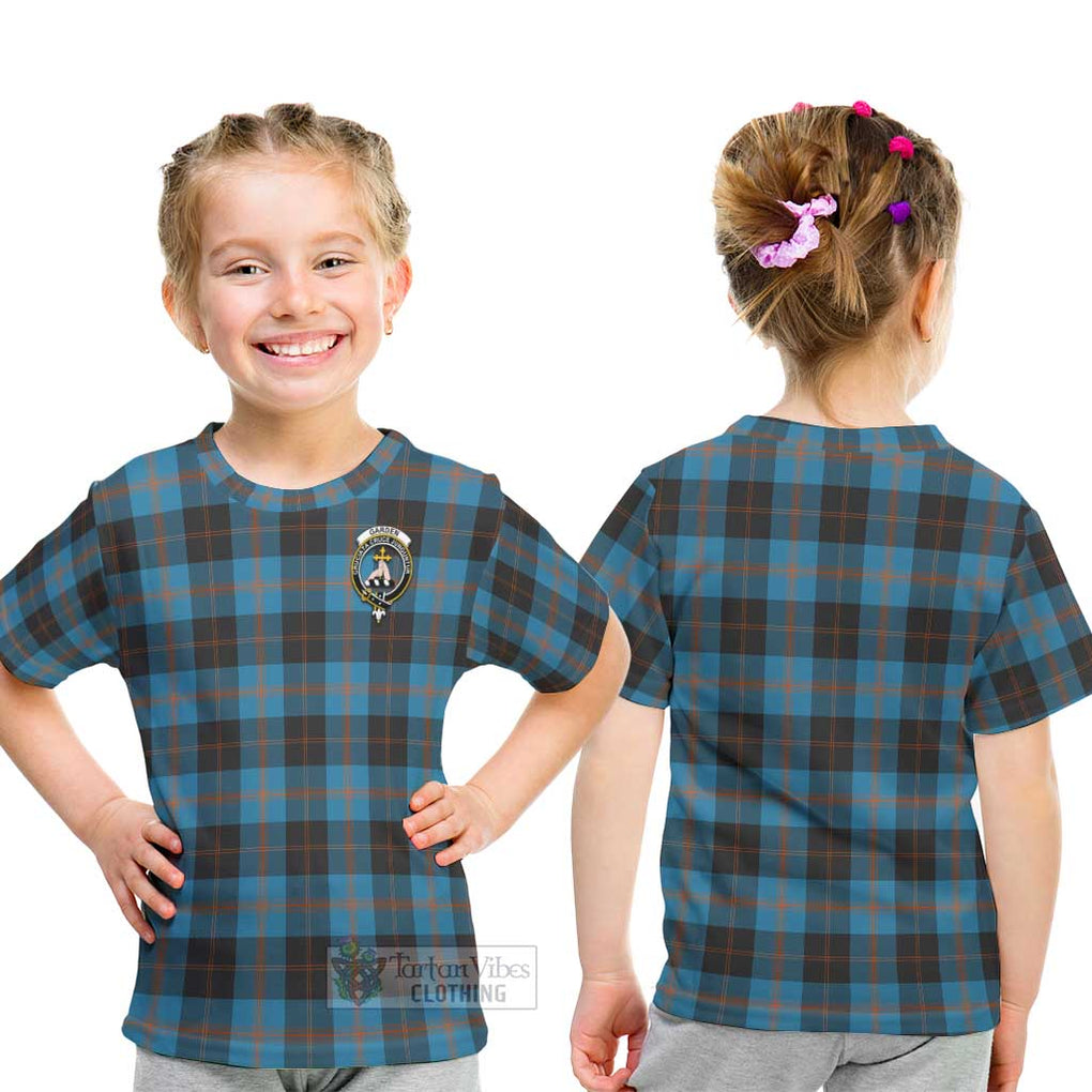 Garden (Gardyne) Tartan Kid T-Shirt with Family Crest - Tartanvibesclothing Shop