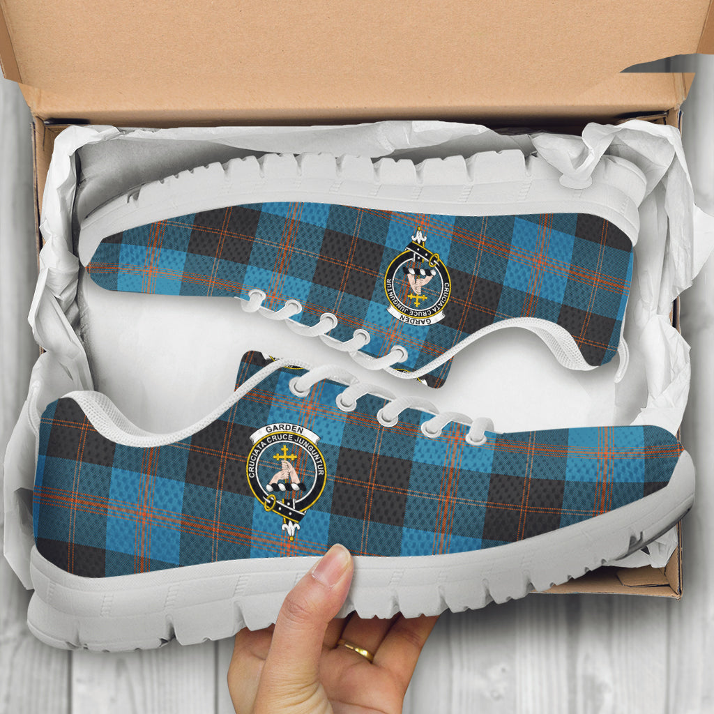 Garden (Gardyne) Tartan Sneakers with Family Crest - Tartan Vibes Clothing