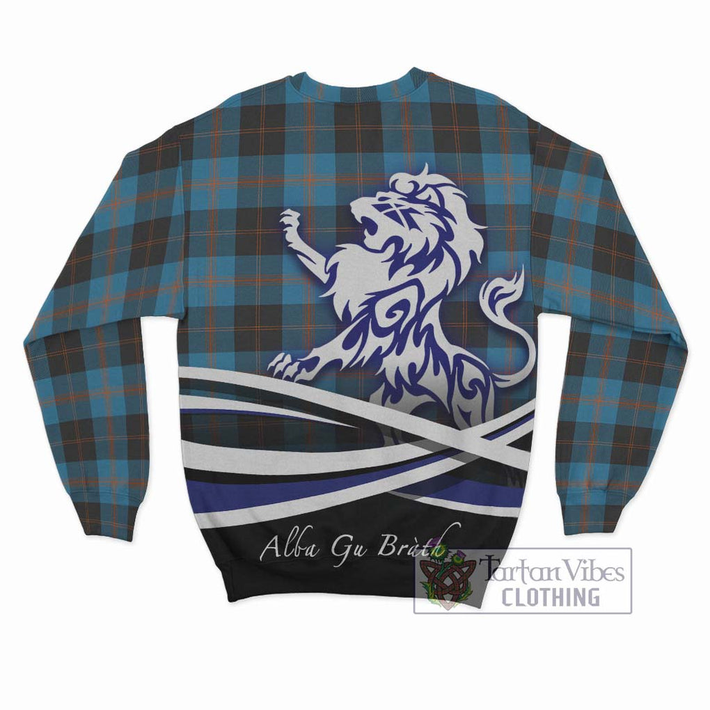 Garden (Gardyne) Tartan Sweatshirt with Alba Gu Brath Regal Lion Emblem - Tartanvibesclothing Shop