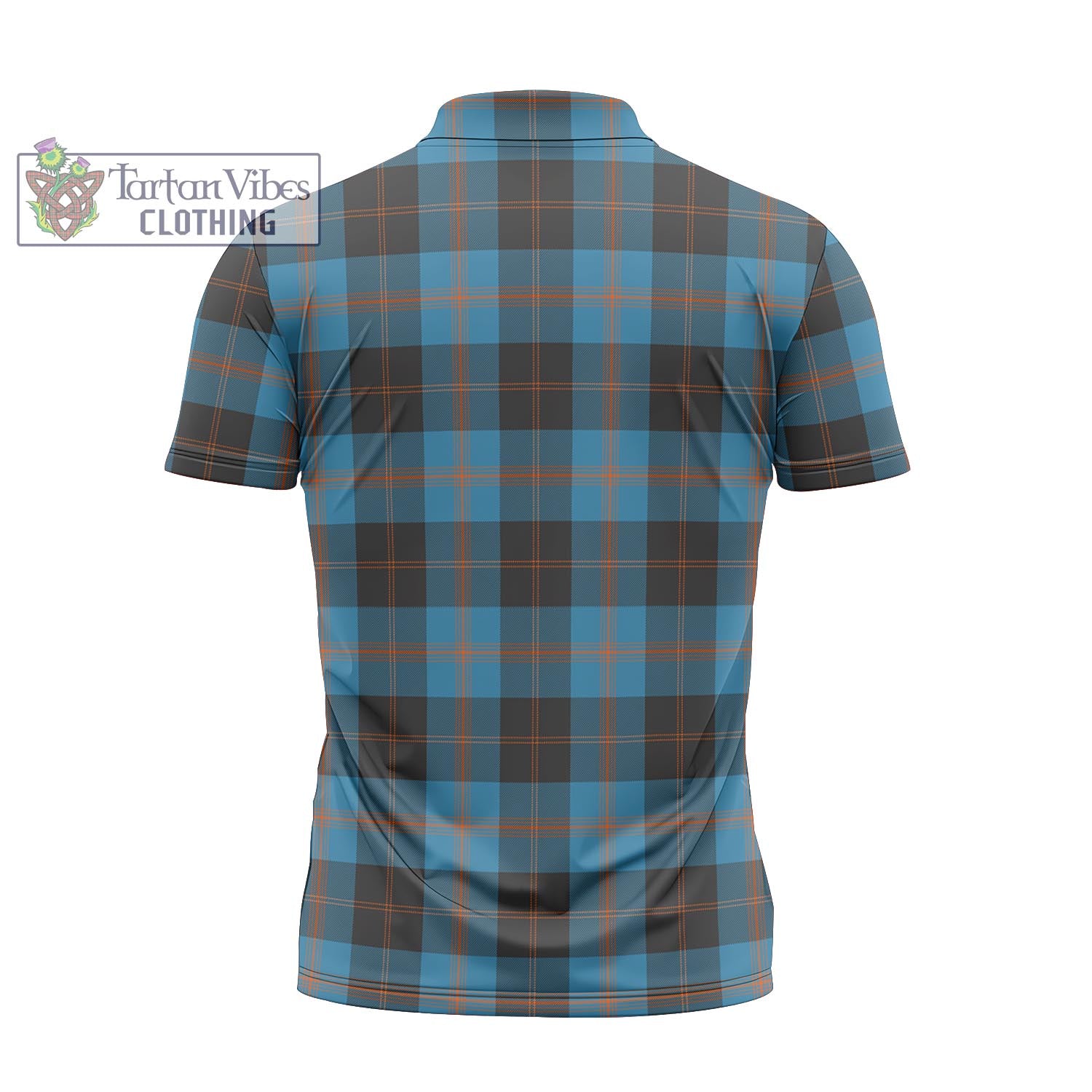 Tartan Vibes Clothing Garden Tartan Zipper Polo Shirt with Family Crest