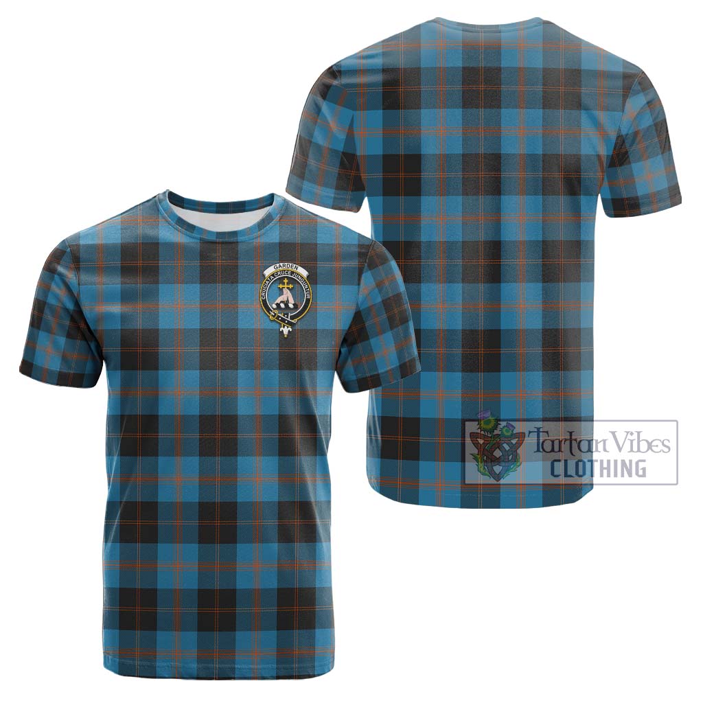 Tartan Vibes Clothing Garden Tartan Cotton T-Shirt with Family Crest