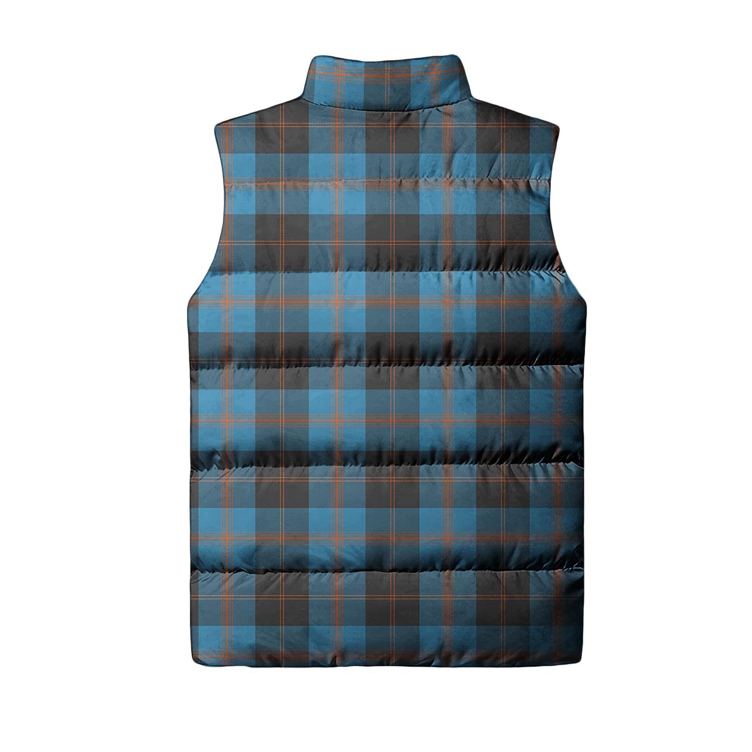 Garden Tartan Sleeveless Puffer Jacket with Family Crest - Tartanvibesclothing