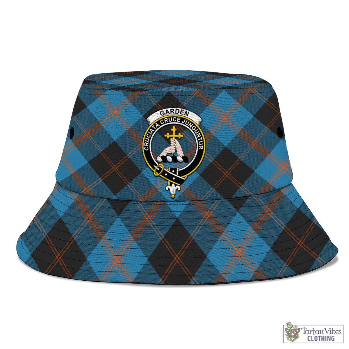 Tartan Vibes Clothing Garden Tartan Bucket Hat with Family Crest