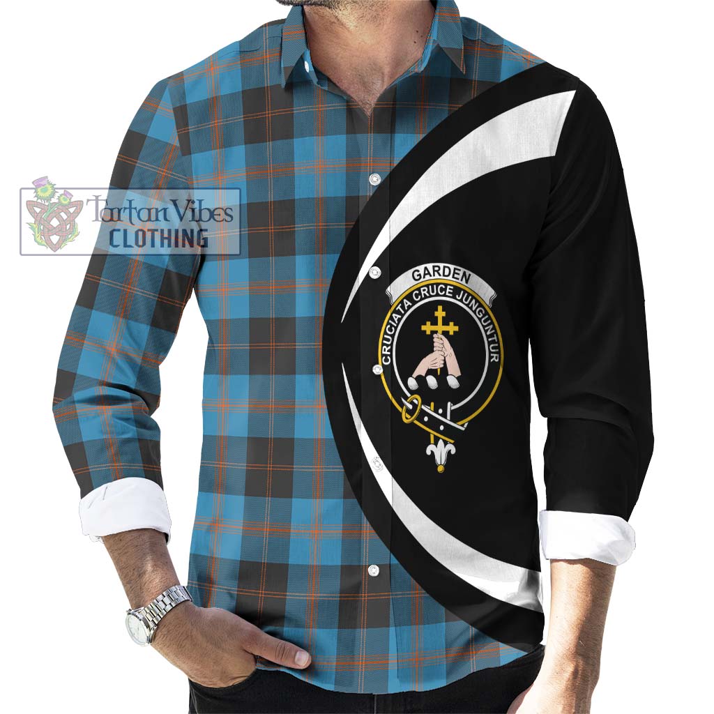 Garden (Gardyne) Tartan Long Sleeve Button Up with Family Crest Circle Style - Tartan Vibes Clothing