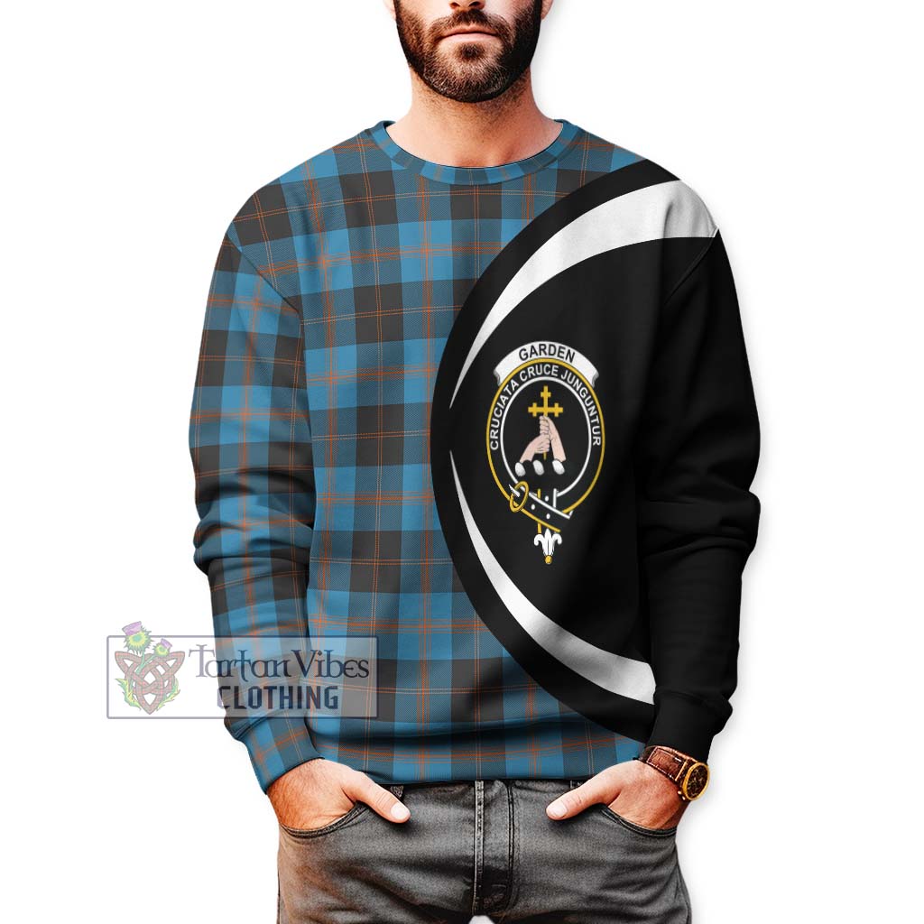 Garden (Gardyne) Tartan Sweatshirt with Family Crest Circle Style - Tartan Vibes Clothing