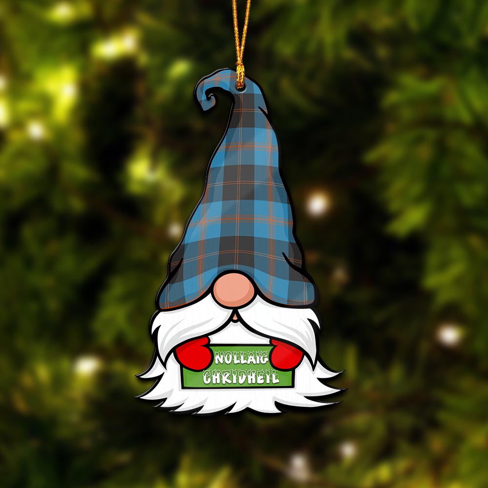 Garden Gnome Christmas Ornament with His Tartan Christmas Hat - Tartanvibesclothing