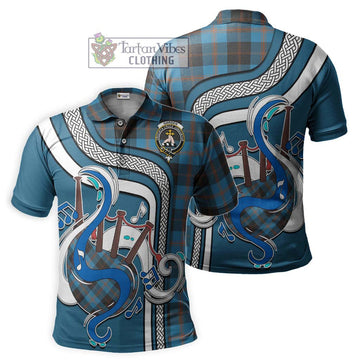 Garden (Gardyne) Tartan Polo Shirt with Epic Bagpipe Style