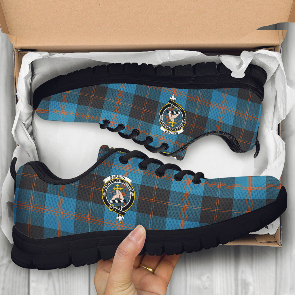 Garden (Gardyne) Tartan Sneakers with Family Crest - Tartan Vibes Clothing