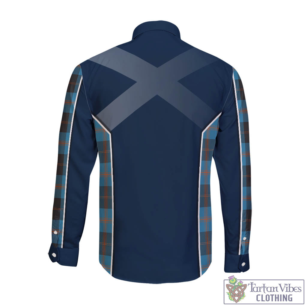 Tartan Vibes Clothing Garden Tartan Long Sleeve Button Up Shirt with Family Crest and Lion Rampant Vibes Sport Style