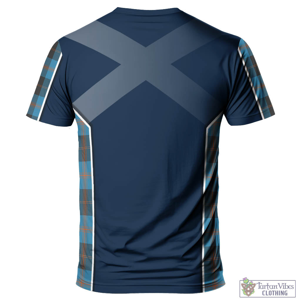 Tartan Vibes Clothing Garden Tartan T-Shirt with Family Crest and Scottish Thistle Vibes Sport Style