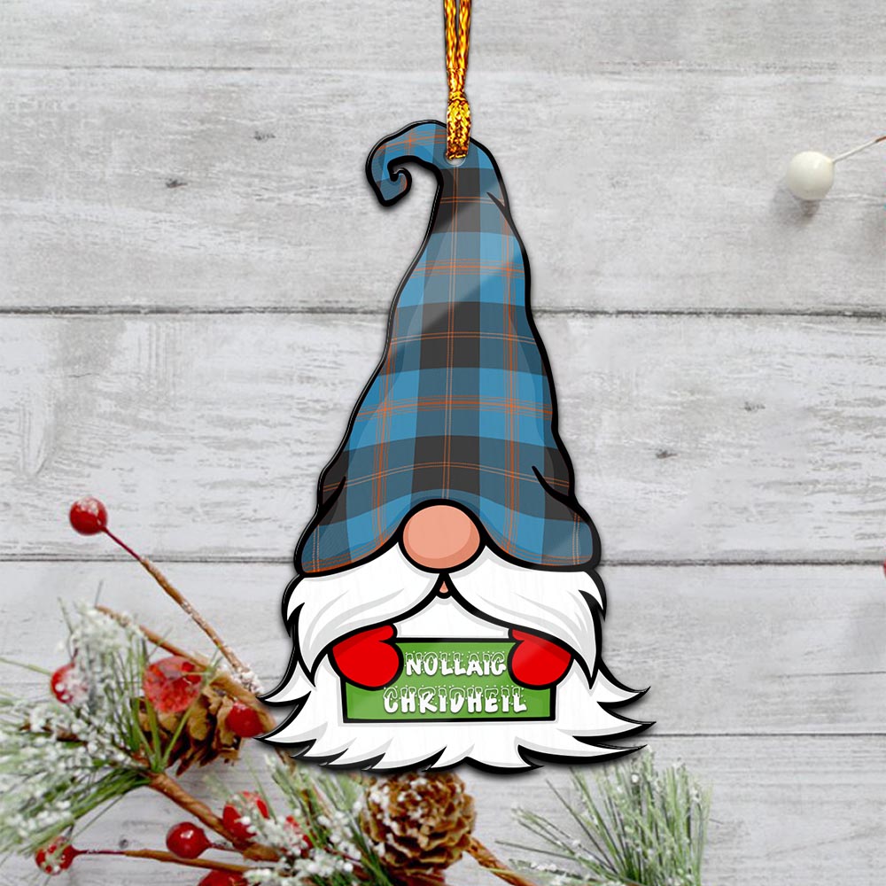 Garden Gnome Christmas Ornament with His Tartan Christmas Hat - Tartanvibesclothing