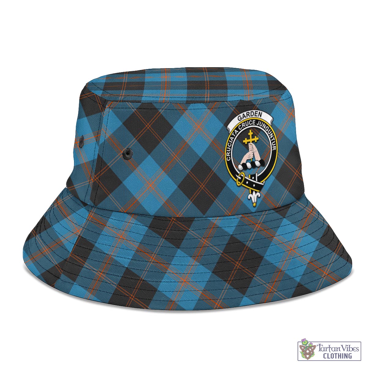 Tartan Vibes Clothing Garden Tartan Bucket Hat with Family Crest