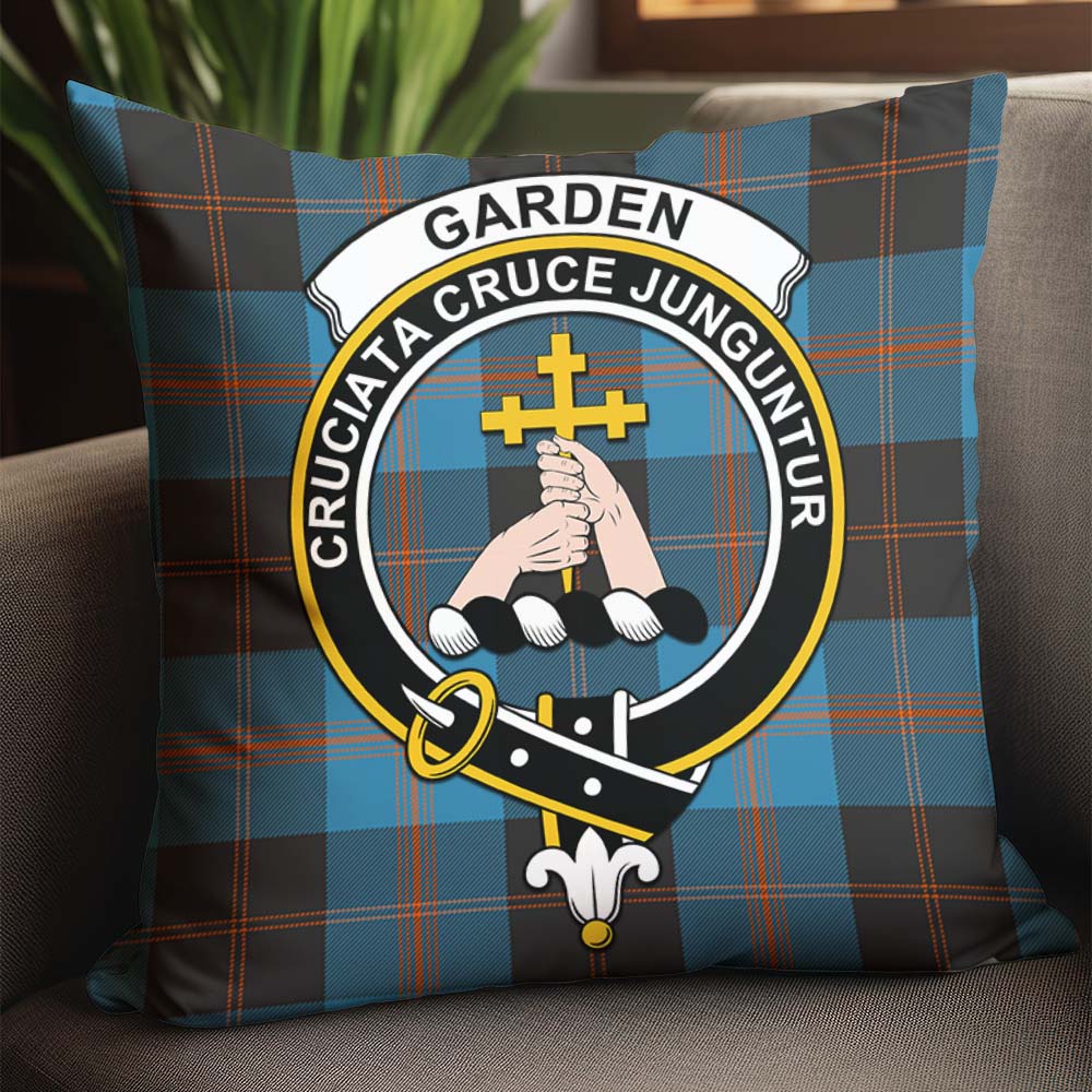 Garden Tartan Pillow Cover with Family Crest - Tartanvibesclothing