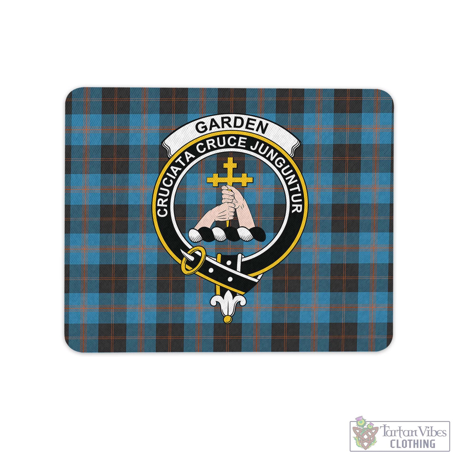 Tartan Vibes Clothing Garden Tartan Mouse Pad with Family Crest