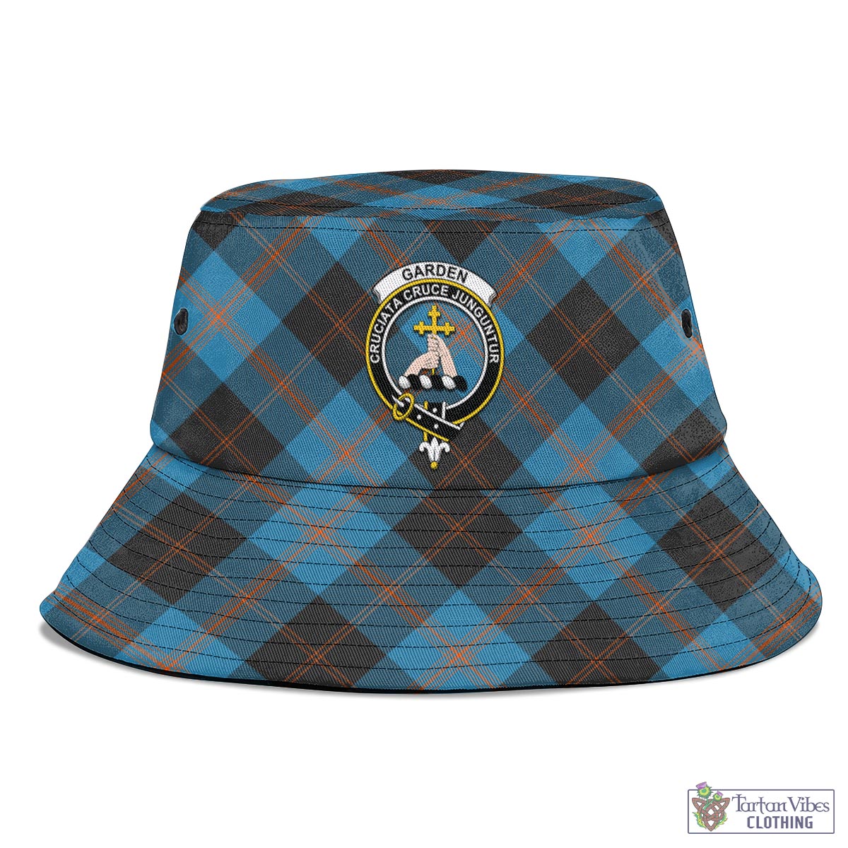 Tartan Vibes Clothing Garden Tartan Bucket Hat with Family Crest