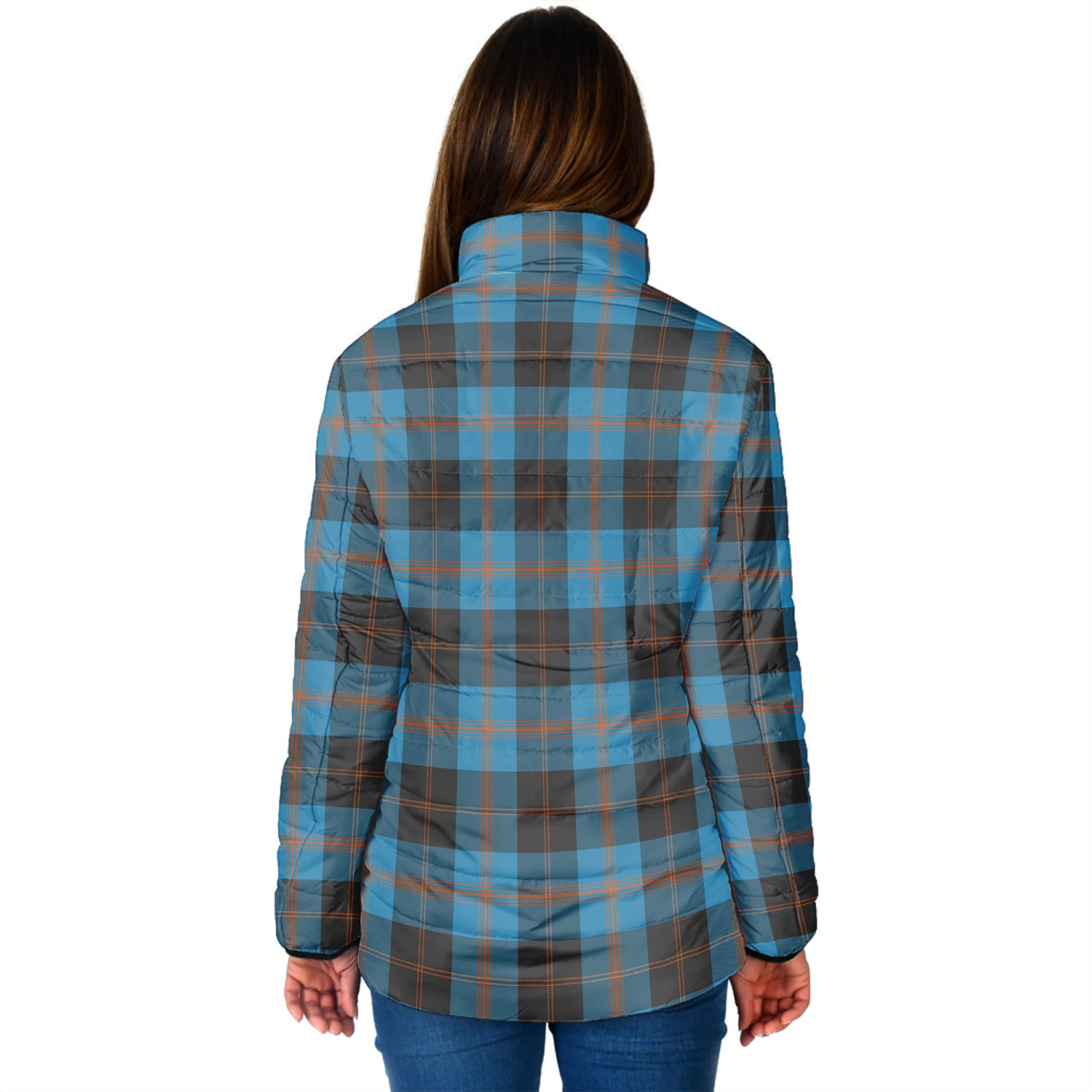 Garden (Gardyne) Tartan Padded Jacket with Family Crest - Tartan Vibes Clothing